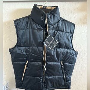 Diamond Supply Co. Black and Gold Puffer Vest
